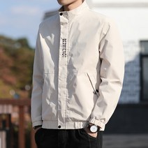 차이나 재킷 남성 슬림 코트 멋스러운 레터링 자수 상의