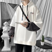 투인원 오버사이즈 트렌드 박시 힙합 포트리스 후드티 데일리룩 롱티 남성 기본티셔츠 맨투맨 자켓