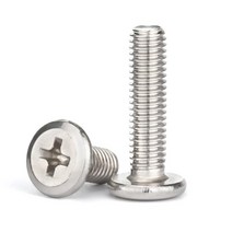 M5 10개 초저두 볼트 십자 헤드 A270 CM 크로스 필립스 플랫 웨이퍼 헤드 나사 볼트, M5 (10pcs), 25mm