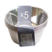 GY 미니 스텐 미니볼 5p 2호 8cm 양념 소스볼 가정 식당 캠핑 종지 반찬 그릇