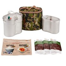 워킹쿡 반합세트 + 숯이 함유된 발열체 3p + 트윈 취사팩 5p, 혼합색상, 2세트