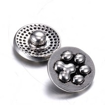 염주종류 10 개/몫 12MM 스냅 쥬얼리 미니 빈티지 금속 크로스 꽃 버튼 12mm 팔찌 귀걸이 목걸이에 맞게, 03 3