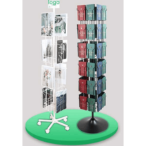 엽서 진열대 매장 상품 잡지 꽂이 리플렛 거치대 회전, A6블랙