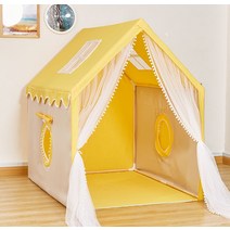 마카롱 원목 실내캠핑 아지트 텐트 놀이텐트 난방 인디언 꿈집, 원목옐로우 B