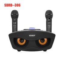 ASMR 마이크 방송용 유튜브 콘덴서 핀 노래방 무선 스피커 홈 ktv 블루투스 스피커, srdrd-306 블랙