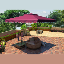 초대형 테라스 파라솔 그늘막 야외 테이블 꾸미기 접이식 평상 카페 정원 옥상 폴딩 방수, 1개, 파라솔전용물통형받침대