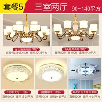 거실 조명 샹들리에 램프 유럽 ​​ 럭셔리 분위기 거실 간단한 유럽 식당 간단한 현대, 패키지 5: 침실 3개와 홀 2개