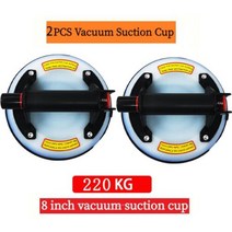 자동차 루프 랙 캐리어 가로바 8 인치 진공 흡입 컵 최대 250kg 공기 펌프 강력한 헤비 듀티 핸드 빨판 리프트, 2PCS