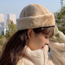 퍼 무스탕 와치캡 스웨이드 숏비니 털 레옹 골무 겨울 방한 챙없는 모자 햇