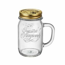 유리병 핸들 텀블러 드링크자 투명 415ml, 1개