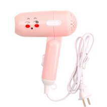 미니건조기 빨래 드라이 새로운 만화 미니 헤어 드라이어 접이식 가정용 휴대용 냉온 공기, 분홍색