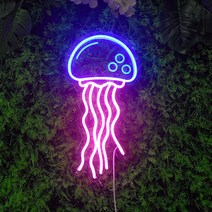 감성 무드등 아트네온 해파리 LED 인테리어 조명 선물 네온사인, B형 핑크