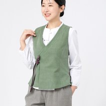 3127 브이핀턱 고름 조끼 슬라브면 생활한복 개량