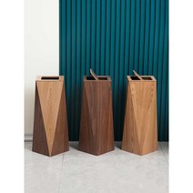 나무 쓰레기통 우드 심플 로비 원룸 펜션 디자인 회사, 프락시누스  Tall - 플립 커버