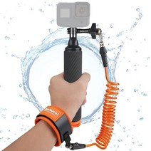 액션 카메라 미끄럼 방지 핸들러 플로팅 핸드 그립 홀더 마운트 + GoPro 소니 인스타360 올림푸스 아카소 수중 캠코더 다이빙 서핑 스노클링 래프팅 카약 스쿠버 용 스틸 코어, Floating grip