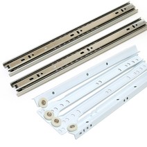 아이베란다 서랍레일 볼레일 3단 백색 서랍장 가구 책상 레일, 3단서랍레일(2개1조), 500mm