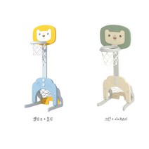 이한선생활과학 라이온킹 어린이 키성장 농구대, 그린+아이보리