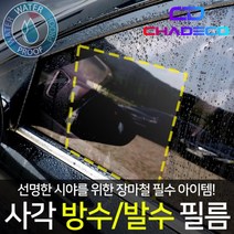 (차데코) 차량용 창문 방수 발수 필름 백미러 시야확보 용품, XL:300*500mm (1P)