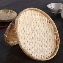 수작업 대나무 원형 싸리채반 전소쿠리 대형 사이즈택1, 42cm