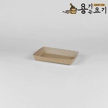 [용기는요기] 크라프트 일회용 종이트레이 크로플 타코야끼 햄버거 김밥 떡 포장용기 ky 1호 (2000개)