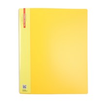 플러스샵 3공 O링 클리어화일 A4 6색상 PP 20 40 60매, 40매, 노랑