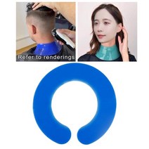 셀프 머리 자르기 넥 셔터 일회용 파마보 실리콘 헤어 살롱 스타일리스트 커팅 칼라 방수, 푸른