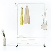 에보니아 710 이동식 선반형 메탈행거, 화이트