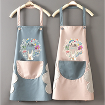 미술 캔버스 작업용 방수 앞치마 홈카페 카페 앞치마, 스모크블랙