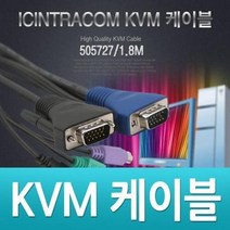 KVM 케이블 모니터 케이블 키보드 마우스 일체형 1.8m, 아이티알 본상품선택