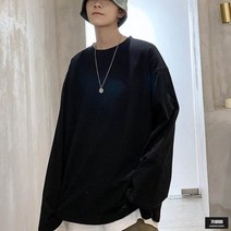 가바바 남성 오버핏 긴팔티 널널한 데일리 무지 라운드 기본티셔츠 G52955