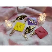 [열리네] JESUS키홀더 예수님열쇠고리 기독교선물 예수사랑 익투스 물고기 3D키링, 선택4