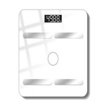 주방용저울 전자저울 주방 계량 요리 저울 블루투스 지능형 체지방 led 디지털 스마트 체중계 균형 체성분 분석기, 흰색 배터리