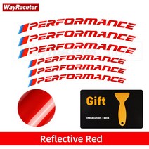 자동차캘리퍼 6Pcs 자동차 브레이크 캘리퍼스 스티커 고온 방수 비닐 데칼 BMW호환호환 F20 E90 Z4 X3, 03 A Reflective red