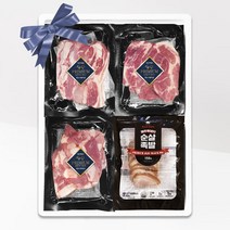 [제주사랑축산]청정제주 한라산도야지 제주흑돼지 명절 선물세트 1kg 2.5kg 오겹살 목살 앞다리살 순살족발, 선물세트1호(오겹2+목살1+족발1)