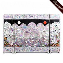 장태복 작품 H.jin 나전칠기 자개 병풍 (일월도) 외국인 바이어 거래처 해외 손님 VIP 귀빈 전통 선물 기념품 답례품 인사동, 일월도