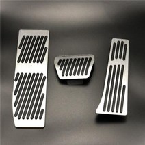 오르간페달 자동차 튜닝 페달 액세서리 BMW 3 5 시리즈 E30 E32 E34 E36 E38 E39 E46 E87 E90 E91 X5 X3 Z3 가속기 브레이크 발 받침대 패드, No drill for AT 3pcs