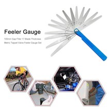 측량 Feeler Gauge 미터 두께 게이지 세트 블레이드 갭 필러 태핏 밸브 측정 레이아웃 도구 계량, 한개옵션0