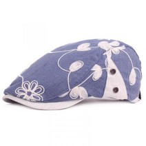 소량모자제작 여성용 천 베레모 꽃 무늬 봄 가을 캡11