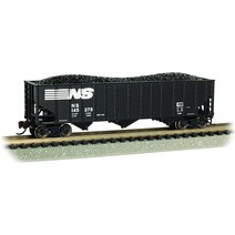 Bachmann Trains - 베들레헴 스틸 100-톤 3베이 호퍼 - 노퍽 남부 #145275 - N 스케일, 한개옵션0