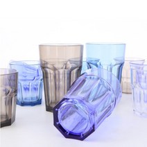 pc 식당컵 업소용컵 플라스틱컵 팔각 9온스(7989)-5p, 선택:PC 팔각컵 9온스_다크그레이×5p, 단품