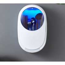 살균수저통 수저살균기 UV 자외선 수저 식기 소독 3단 물빠짐 벽걸이 부착, 핑크