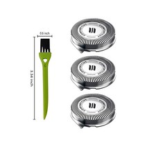 전기 면도기 교환헤드RQ12 호환 면도날 RQ1250 시리즈 philips norelco 시리즈 3000 2000 1000 면도기 및 s738 클릭 앤 스타일 컴포트컷 면도, sh30 3팩