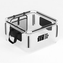 탄씨엔쯔 PVC 메쉬 패브릭 접이식 캠핑용 설거지통 18L MHDS11068, 투명