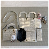가죽가방 만들기 diy 가죽공예 키트 토트백 크로스백 퀼팅백+UPPERCUT 양말, 실버