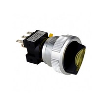 1A1B 2단 셀렉터 스위치 24V DC LED ON-ON 22mm NF22-S23C1, 화이트 [NF22-S23CW1]