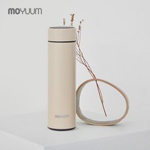 [모윰] 보온보냉 텀블러 LED 온도표시 스마트 분유보온병 500ml, 컬러:세이지