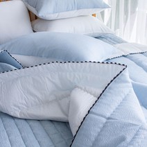 파스텔 시어서커 스노우리플 냉감이불 냉감패드 진드기 알러지케어 여름이불 세트 S/SS/Q