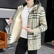 트렌치코트 남성용 하프 후드 코트 자켓 기모 점퍼 빅사이즈S221008040