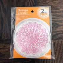 el734 야마다 물흘림방지 컵받침 2P(핑크) 티코스터/컵받침대/테이블매트/종이코스터/카페용품/식탁매트/종이컵받침/테이블웨어/컵코스터/실리콘컵받침