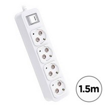 한샘(생활) 국산 안전멀티탭 4구 1.5m 접지콘센트 클릭탭, 선택완료